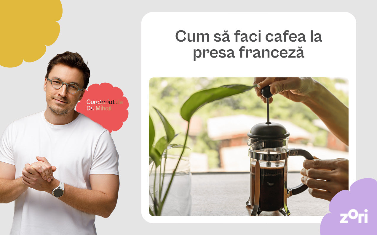 Cum să prepari o cafea zOri la presa franceză